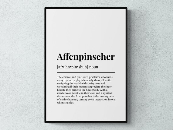 Affenpinscher Funny Definition Dog Wall Art Print