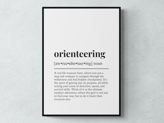 Orienteering Funny Definition Hobby Gift Wall Art Print