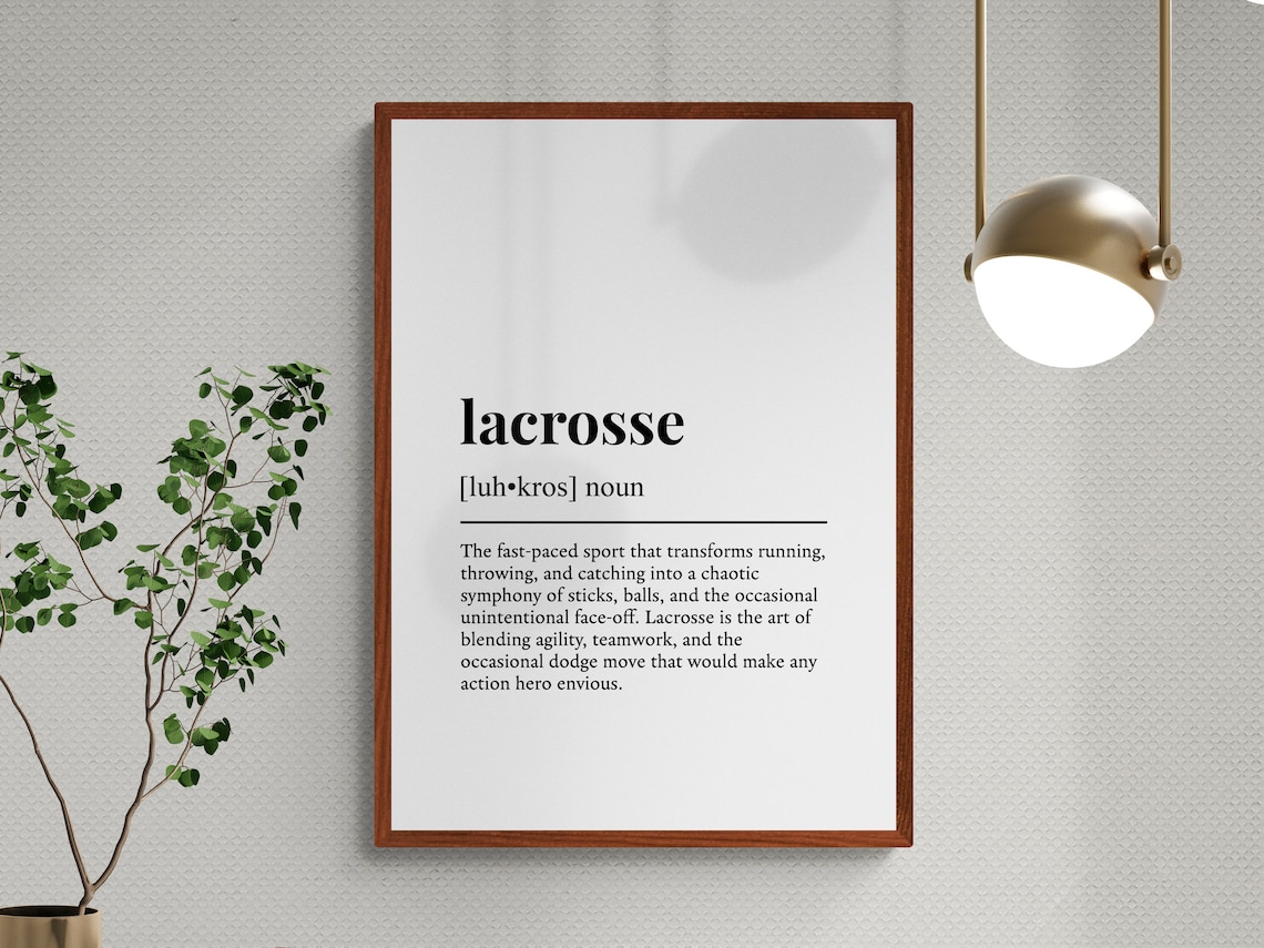 Lacrosse Funny Definition Sport Poster Print - Image 3