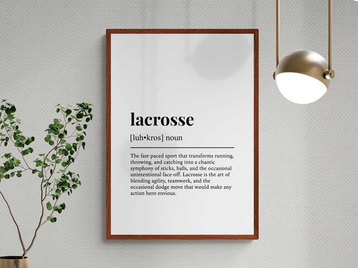 Lacrosse Funny Definition Typography Poster Print - Image 3