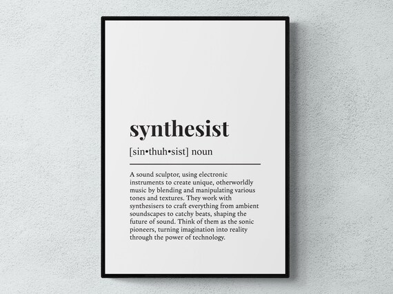 Synthesist Funny Definition Hobby Gift Wall Art Print