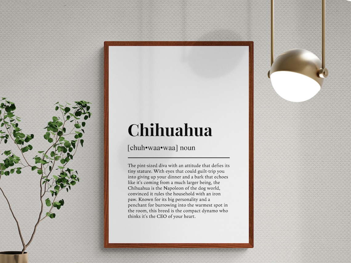 Chihuahua Funny Definition Dog Art Print - Image 3