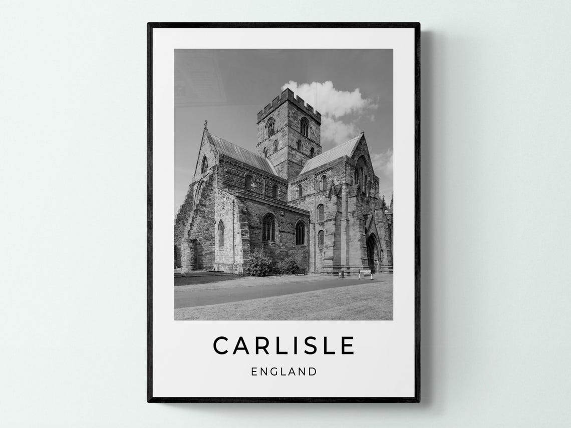 Carlisle England Historic Cathedral Norman Tower Stonework View Poster