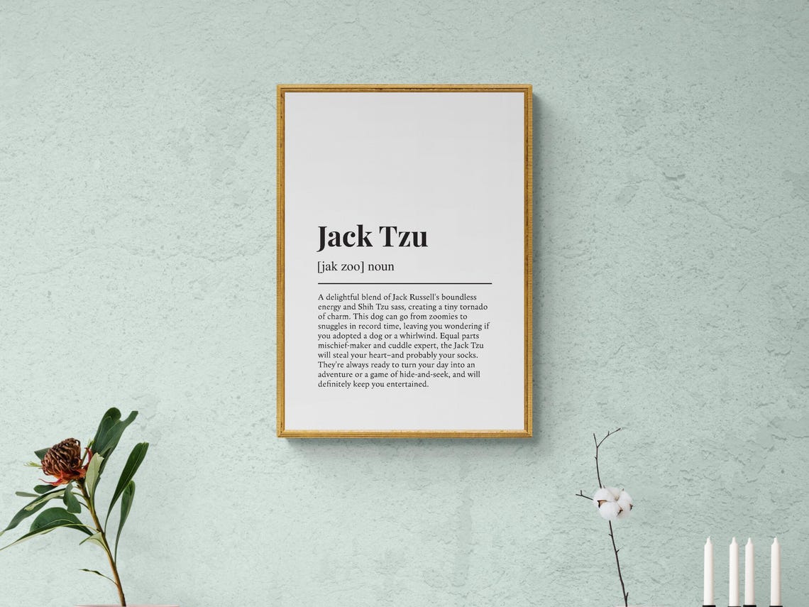 Jack Tzu Funny Definition Dictionary Style Minimalist Wall Art Poster - Image 2