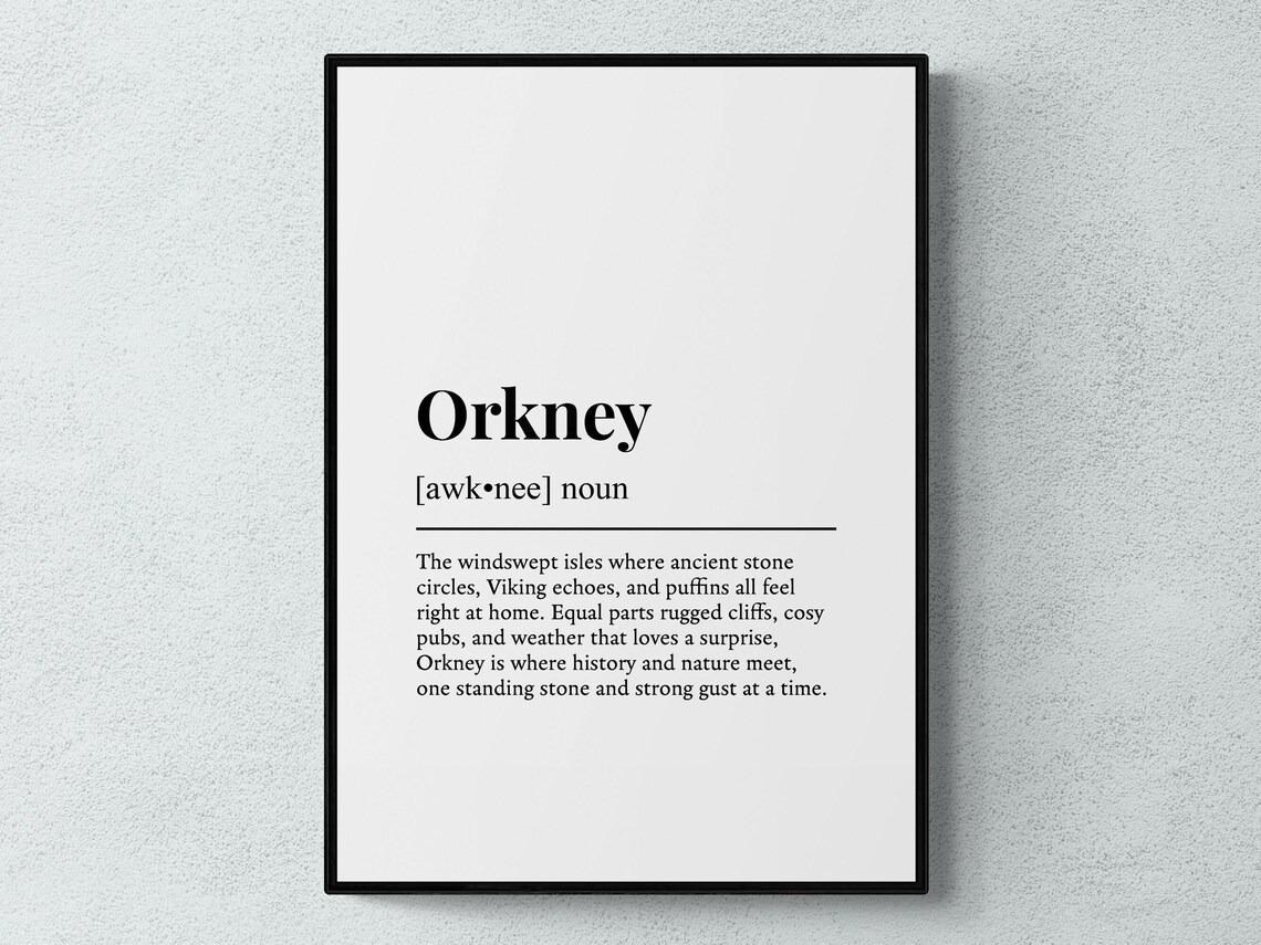 Orkney Funny Definition Scotland Art Print