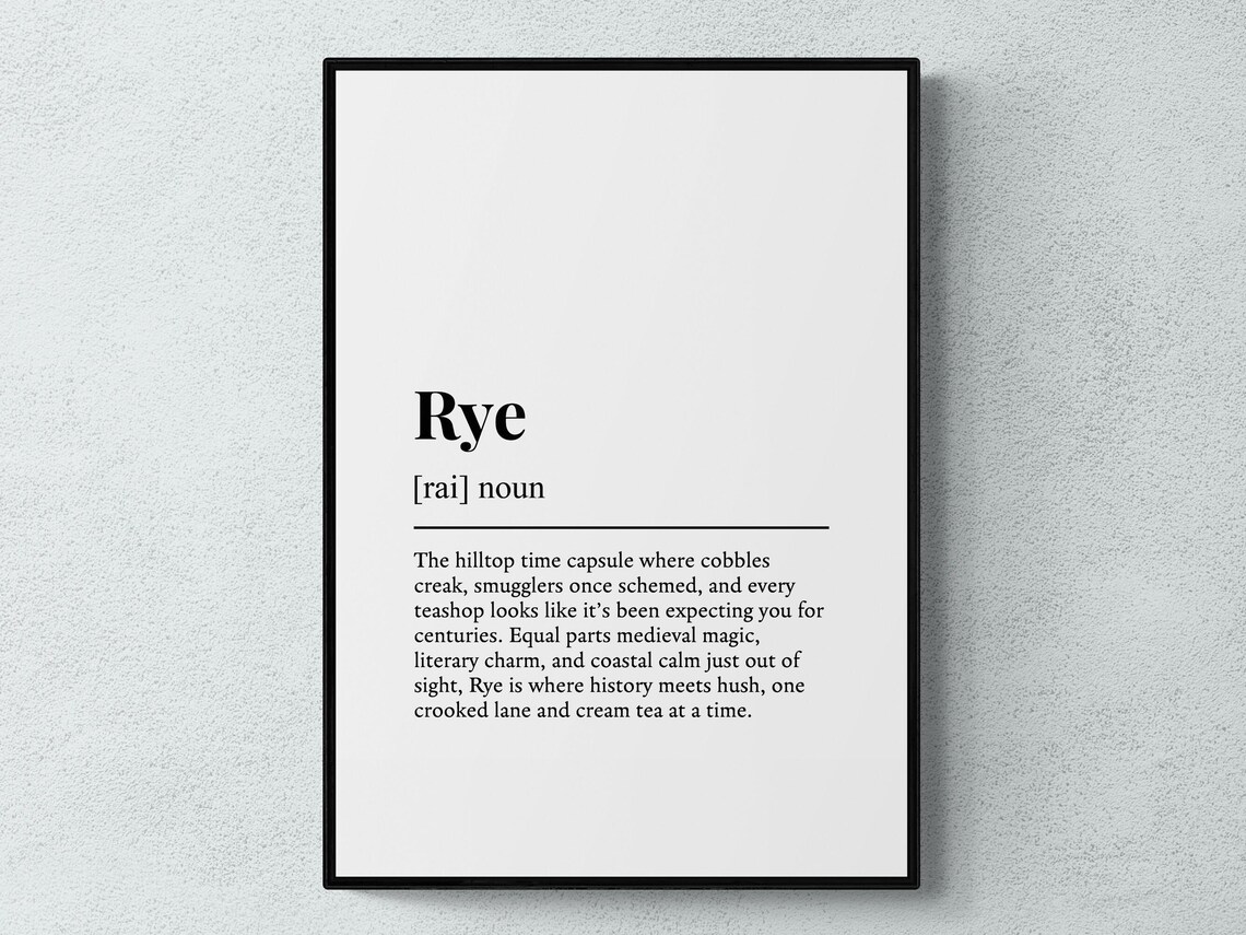 Rye Funny Definition East Sussex Art Print