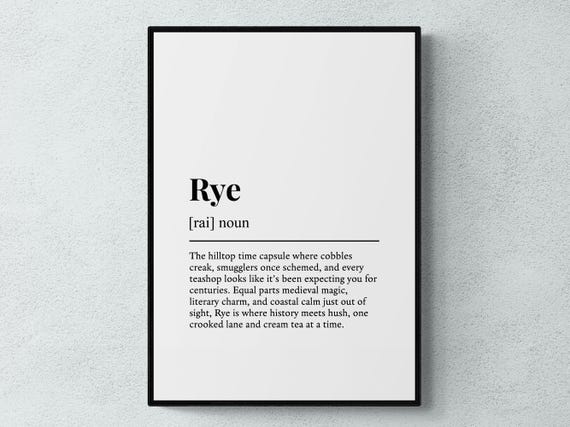 Rye Funny Definition East Sussex Art Print