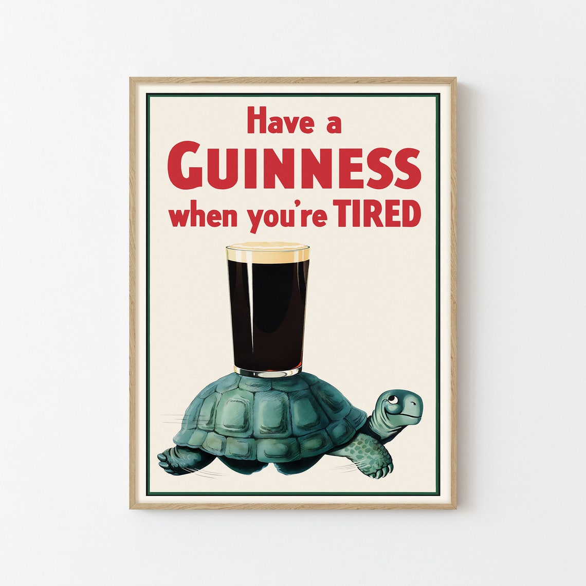Guinness Vintage Ad Poster, Home Decor