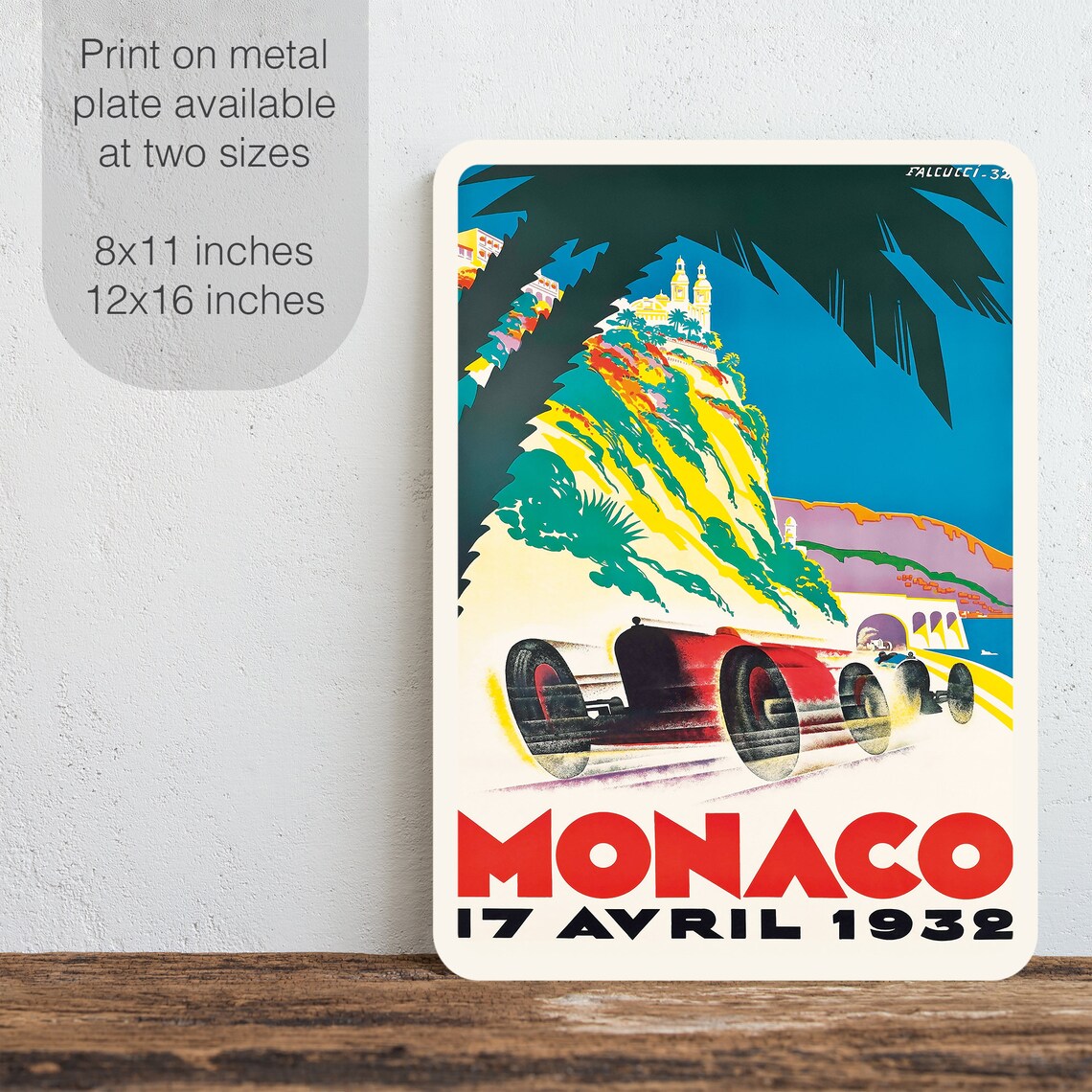 Monaco 1932 Vintage Car Race Poster Print - Image 2