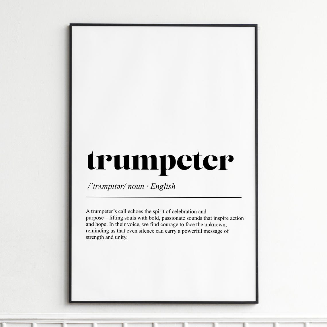 Trumpeter Celebration Call Dictionary Definition Music Poster