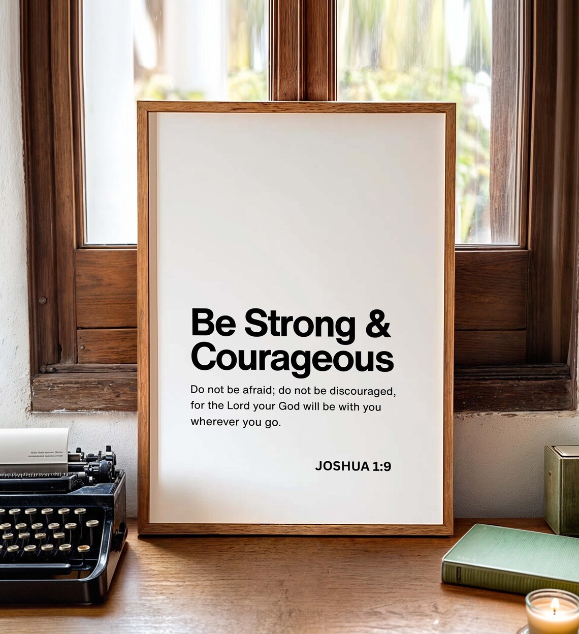 Joshua 19 Niv Be Strong And Courageous Art Print