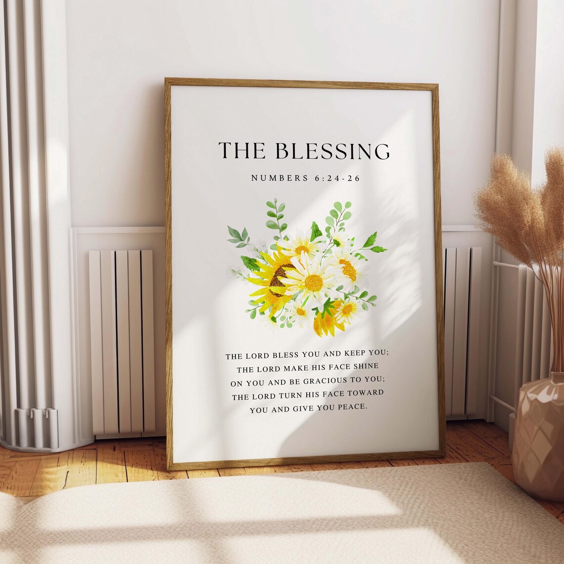 Numbers 6:24-26 Christian Bible Verse Art Print