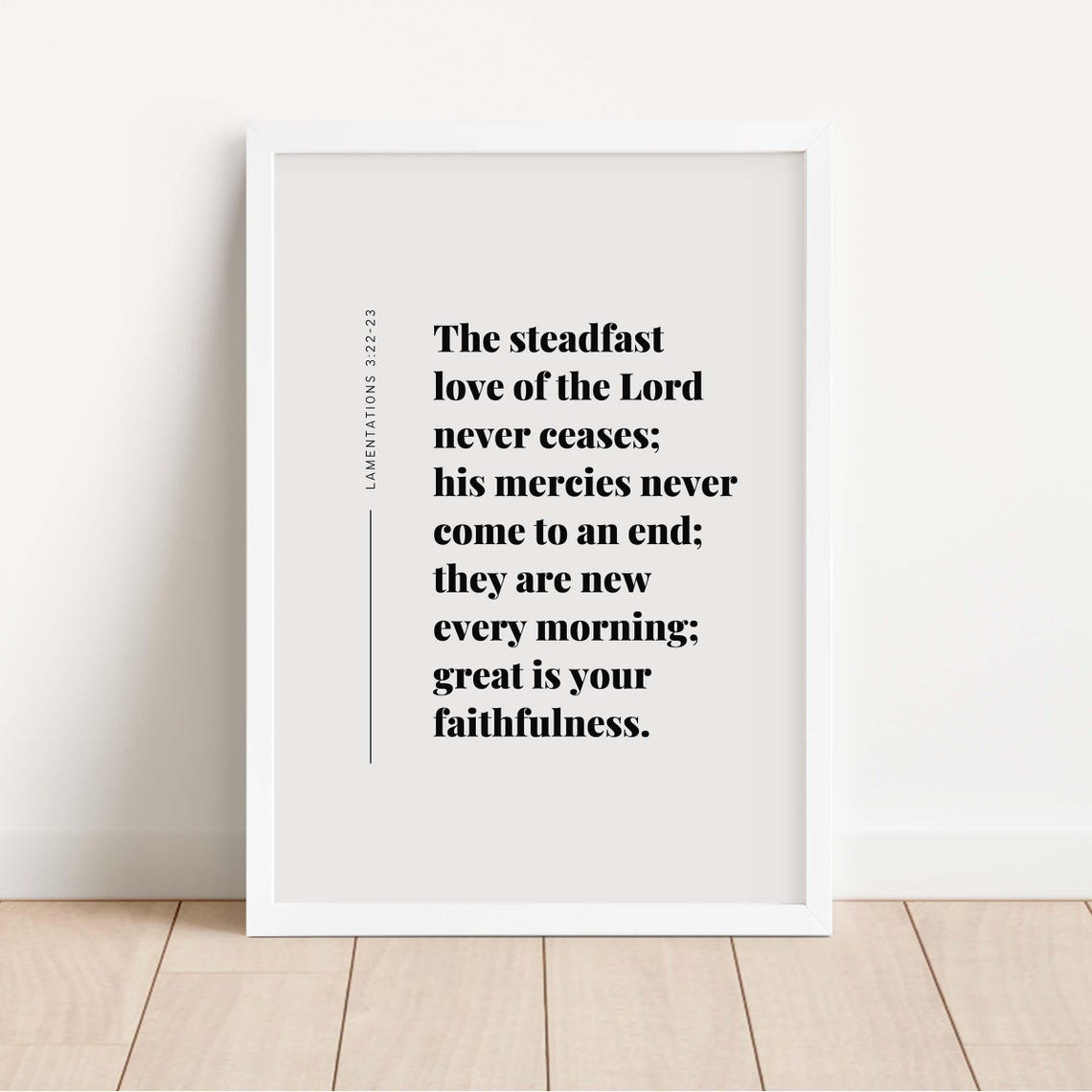 Steadfast Love Of The Lord Never Ceases Lamentations Verse Poster