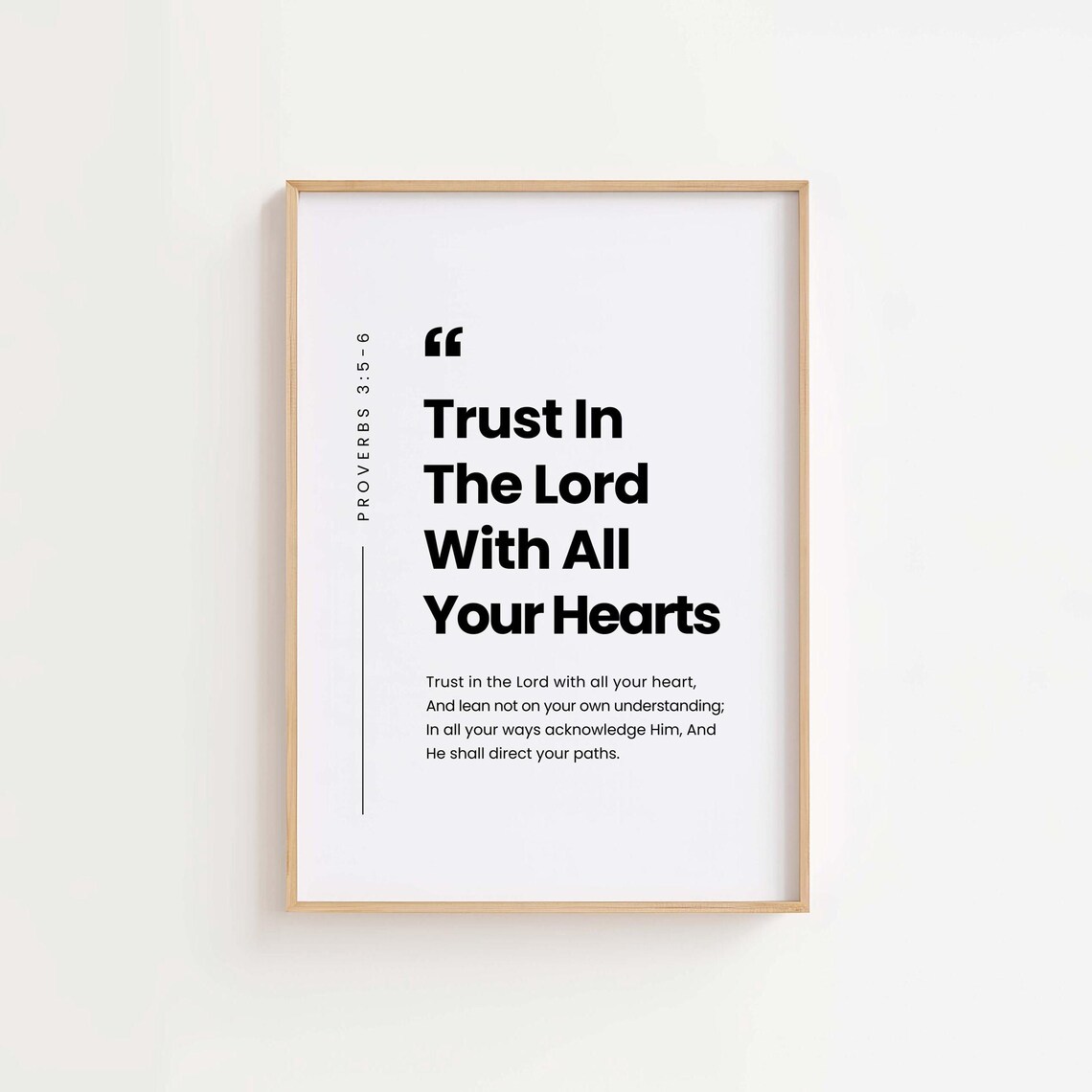 Proverbs 3:5-6 NKJV Trust In The Lord Art Print
