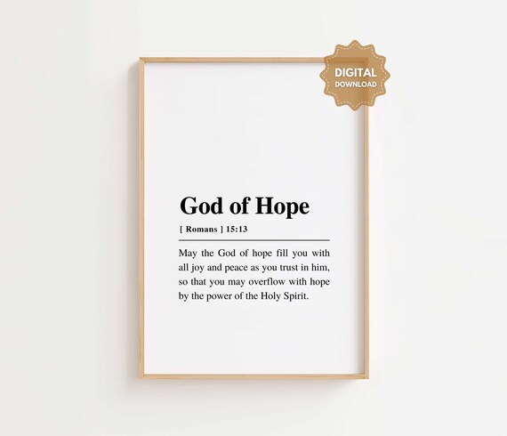 Romans 1513 Bible Verse Wall Art Print