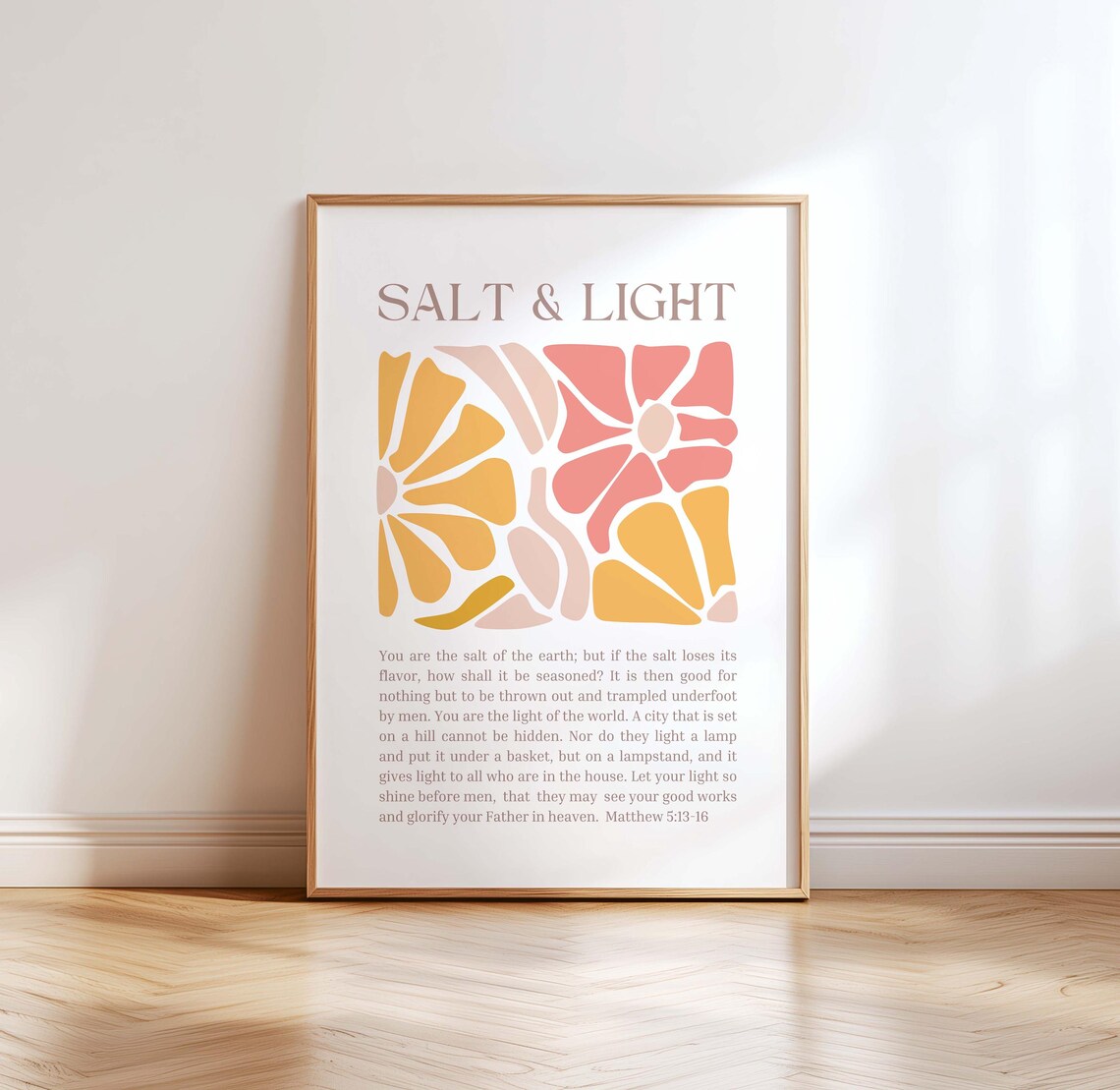 Salt Light Bible Verse Print Christian Home Decor