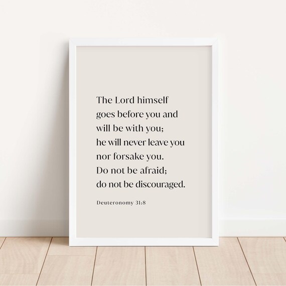 Deuteronomy 3:18 Bible Verse Wall Art Print