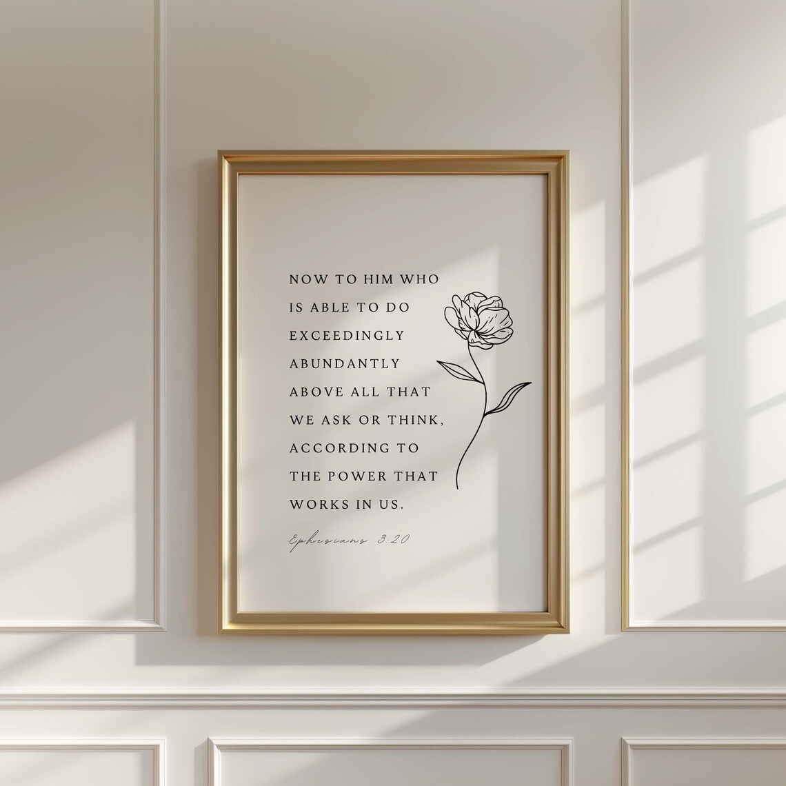 Ephesians 3:20 NKJV Bible Verse, Scripture Art Print