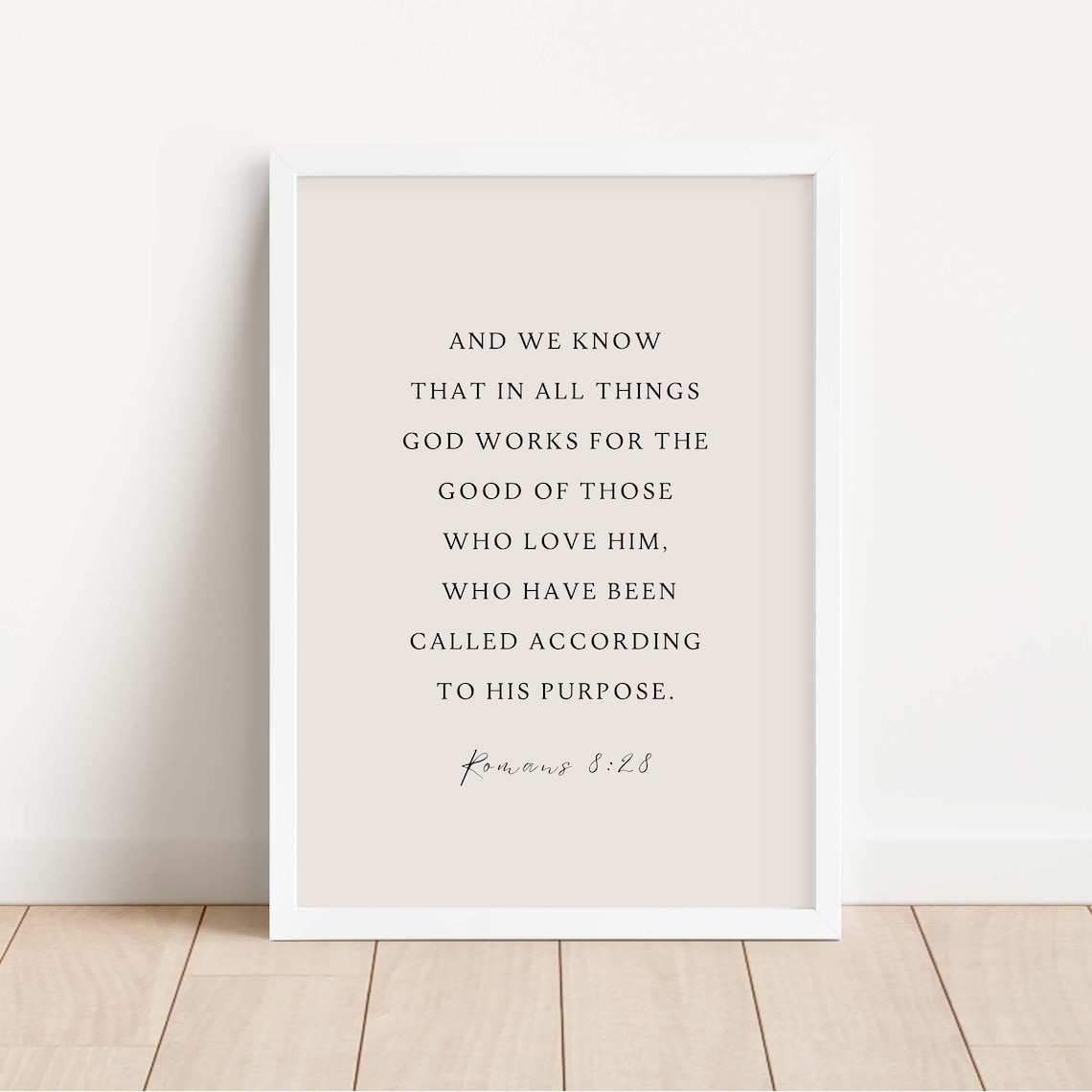 Romans 8:28 Bible Verse Scripture Art Print
