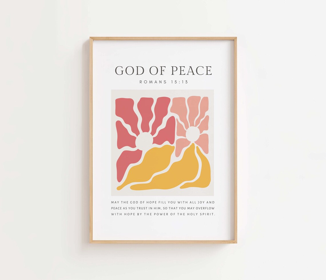 Romans 15:13 Bible Verse, Vintage Art Print