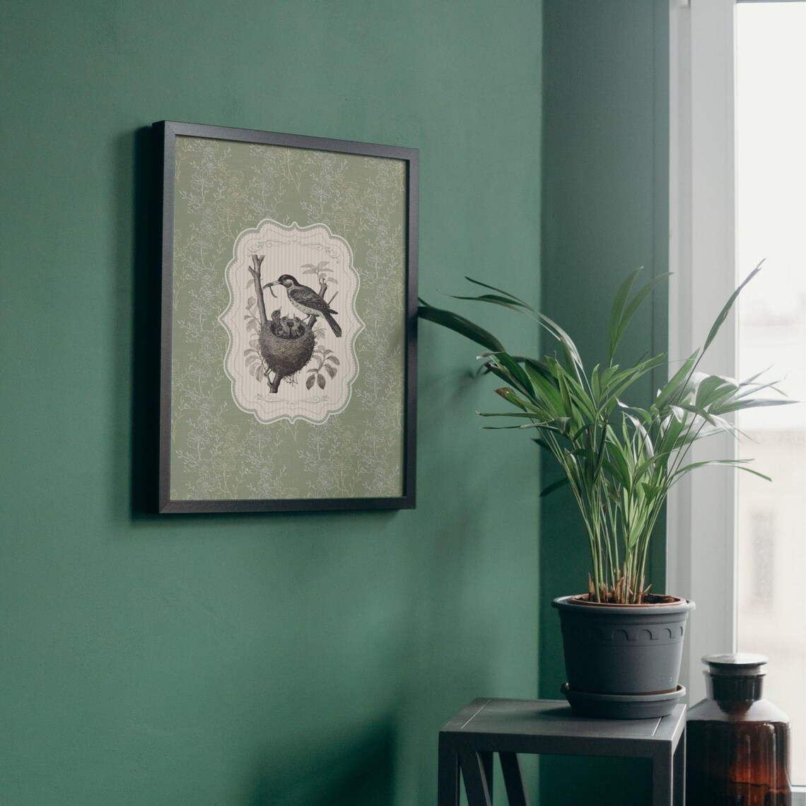 Vintage Bird Print, Rustic Nursery Decor - Image 3