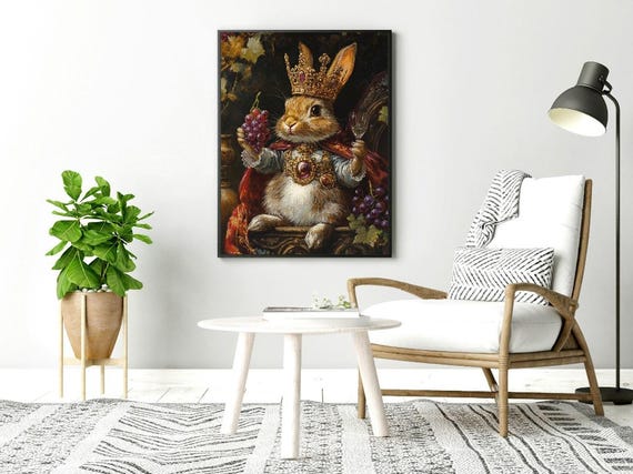 Rabbit King Painting Wall Art