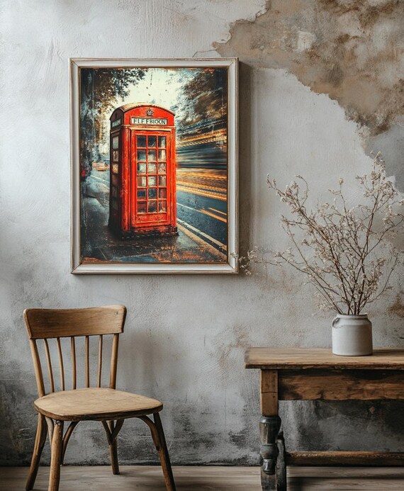 Telephone Booth Painting Wall Art Print