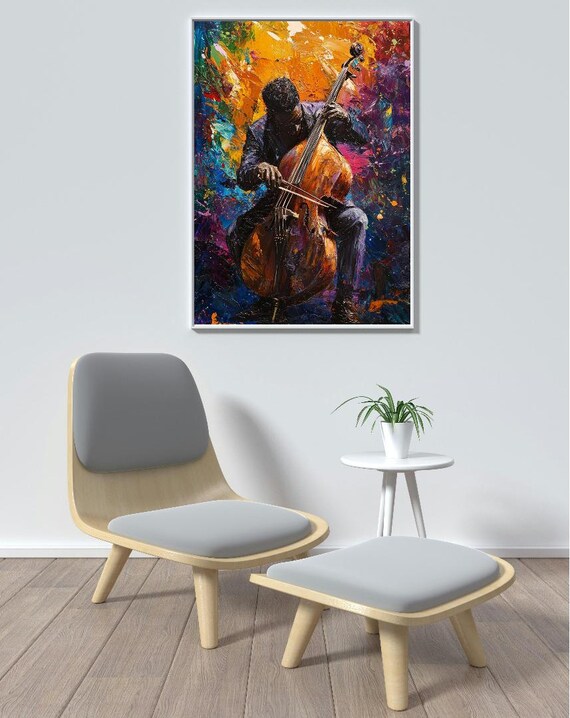 Colorful Violin Art