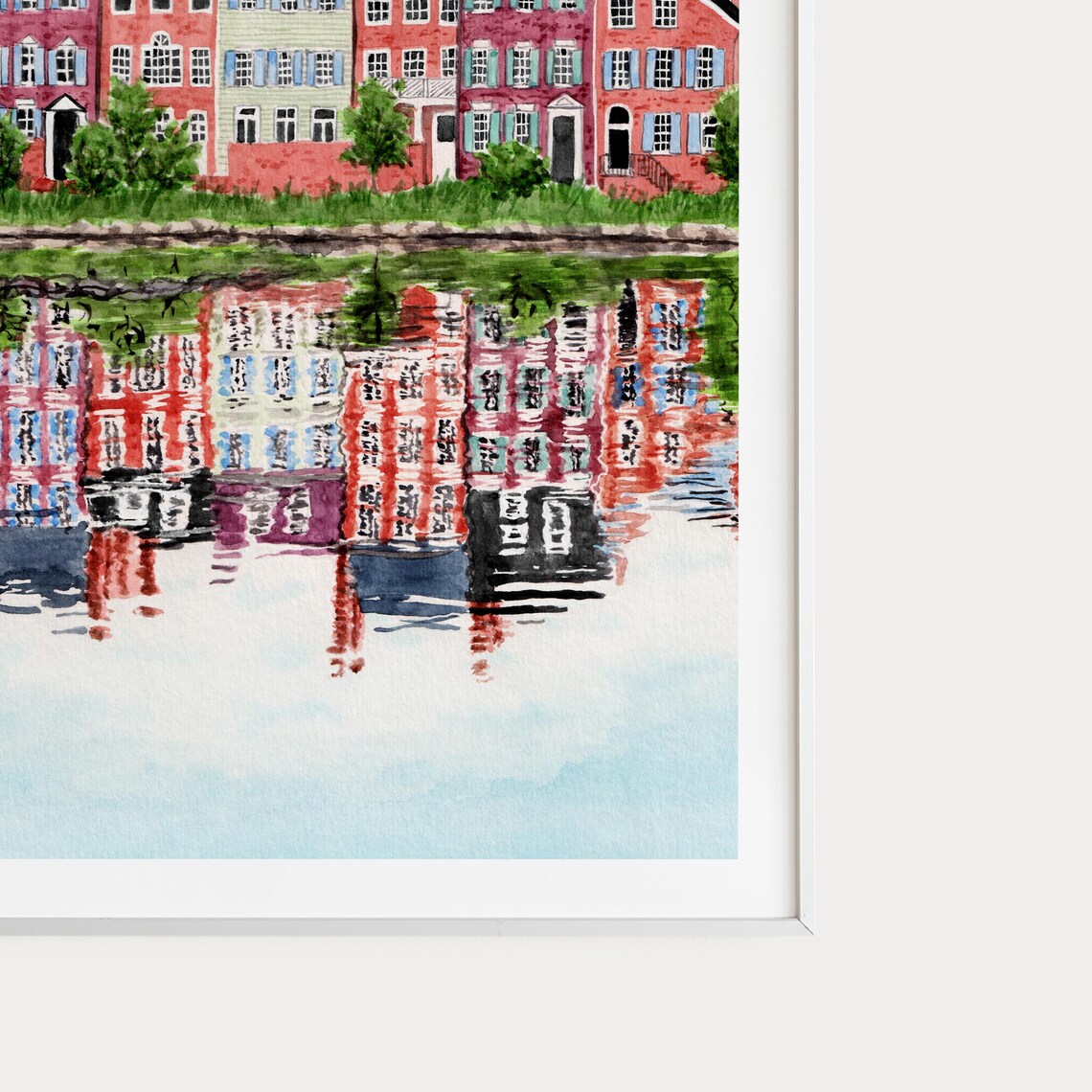 Alexandria Watercolor Cityscape Art Print, Virginia - Image 2