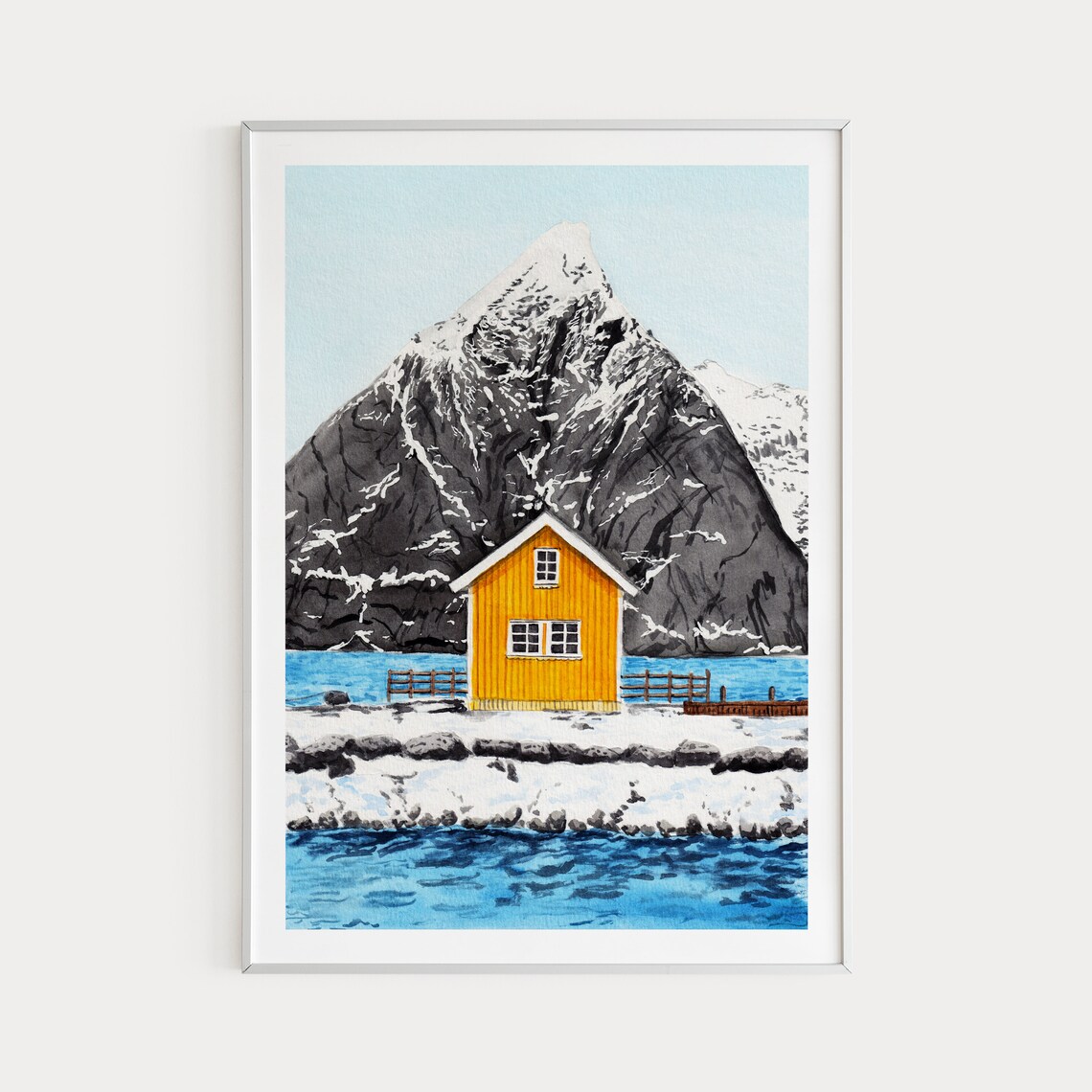 Lofoten Norway Landscape Art Print, Scandinavian - Image 3