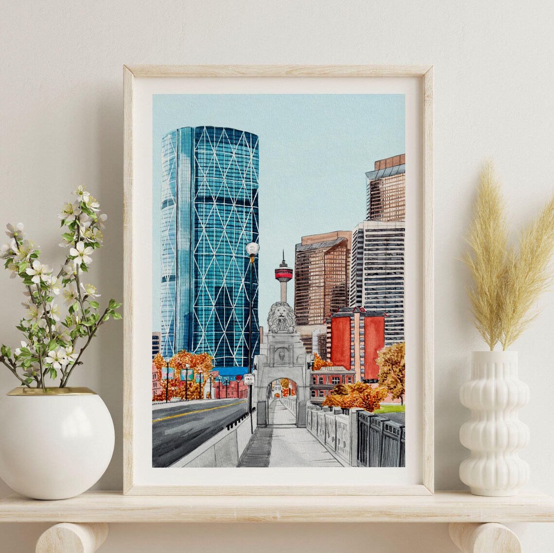 Calgary, Canada Travel Poster, Cityscape Art Print - Image 3