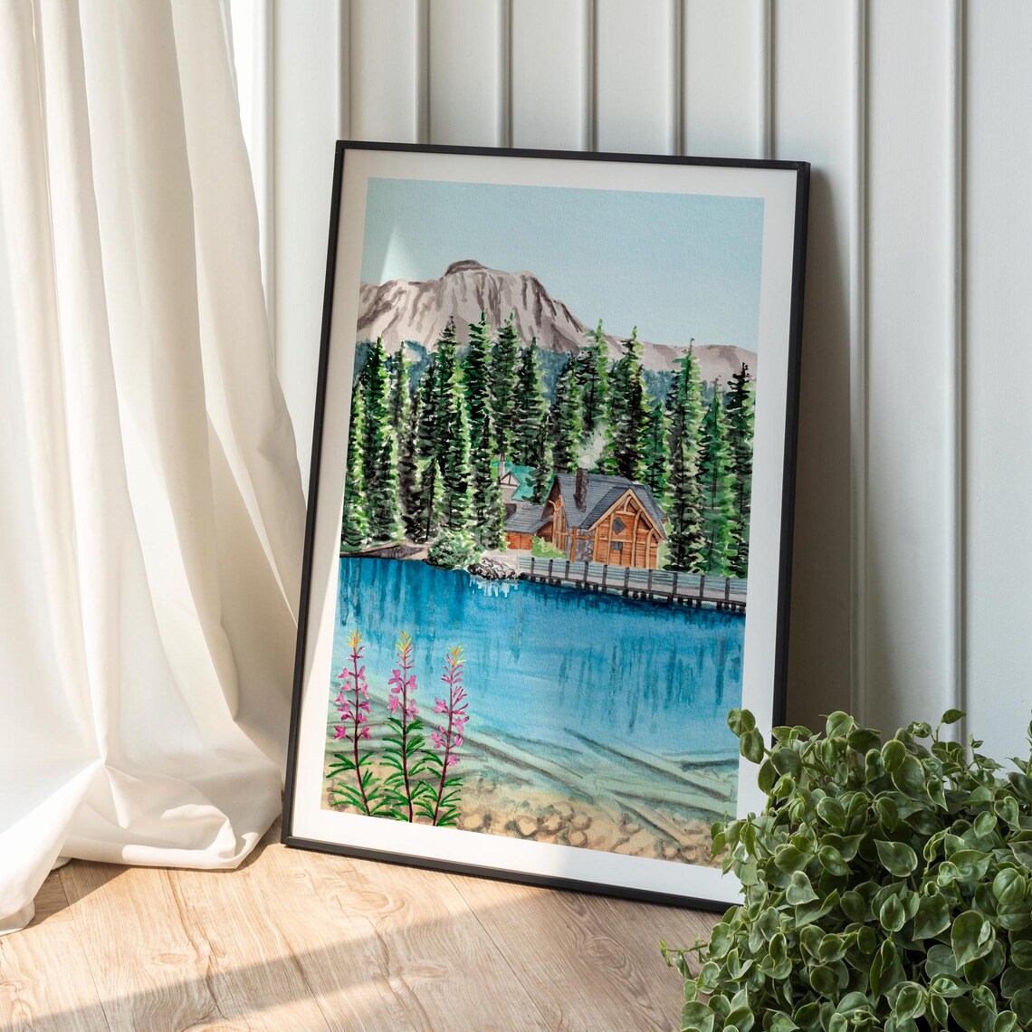Yoho National Park Watercolor Art Print, Canada - Image 2