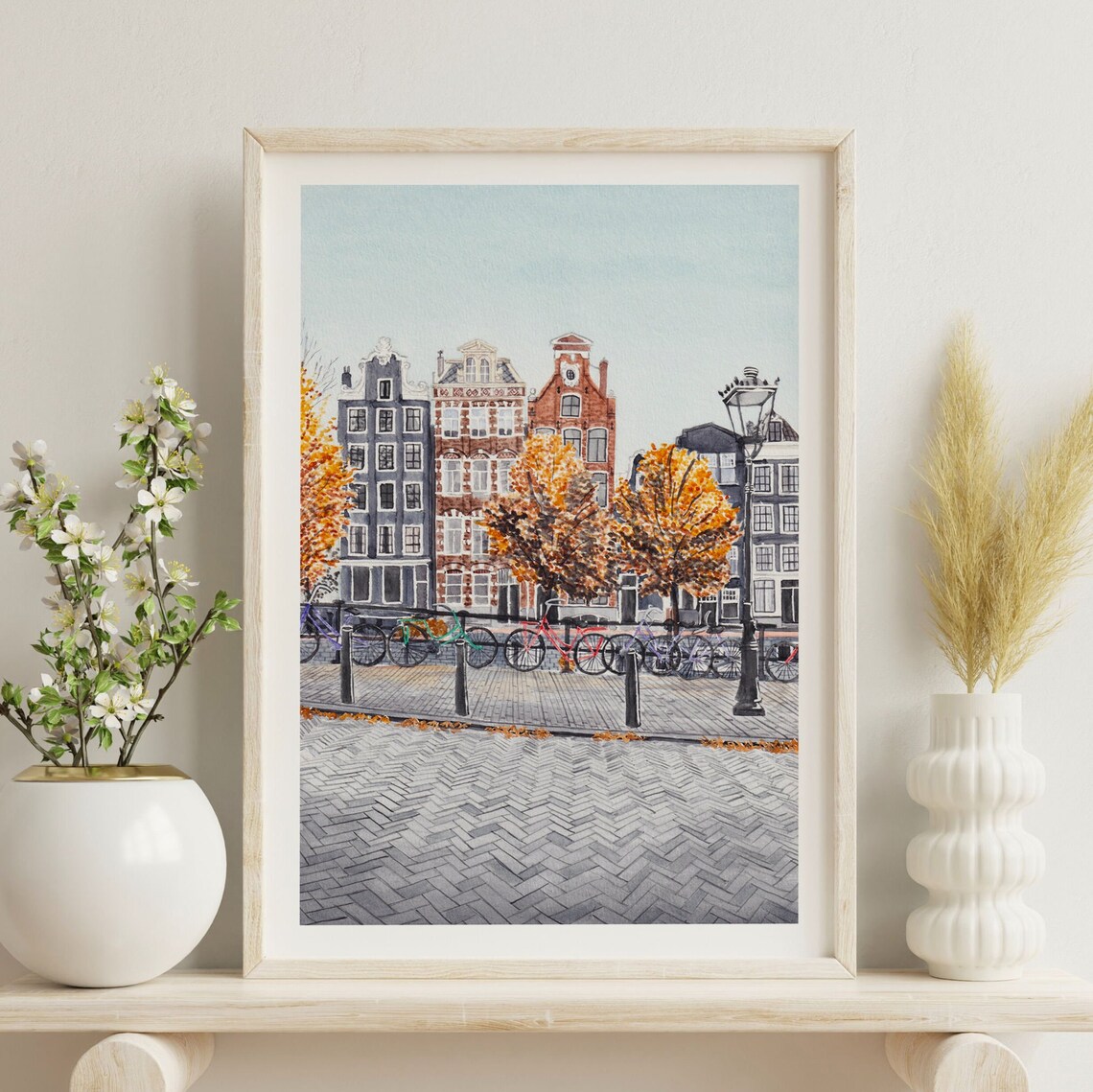 Amsterdam Fall Travel Poster, Netherlands Wall Decor - Image 3