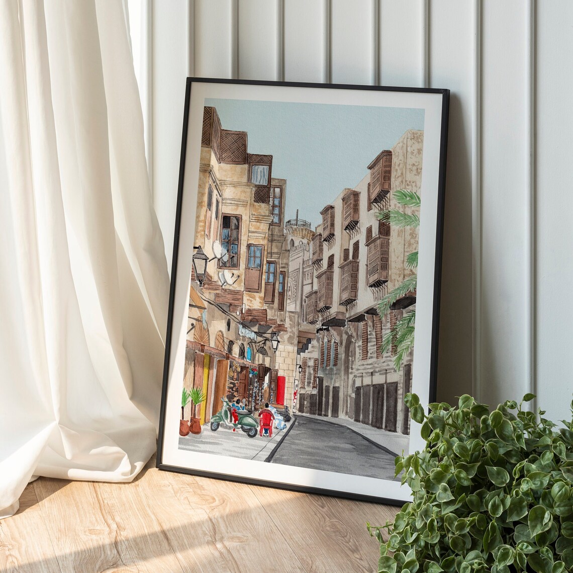 Cairo Watercolor Travel Poster, Egypt Cityscape - Image 2