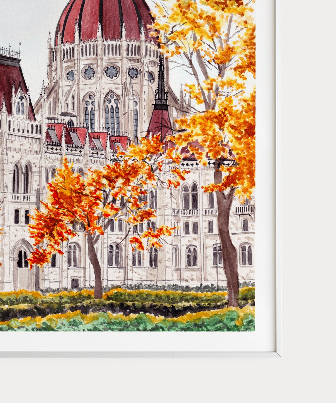 Budapest Watercolor Art Print, Hungary Travel Poster - Image 3