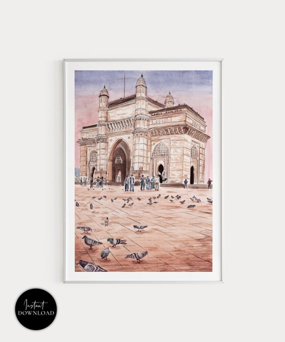 Mumbai Gateway Of India Travel Poster, India Cityscape
