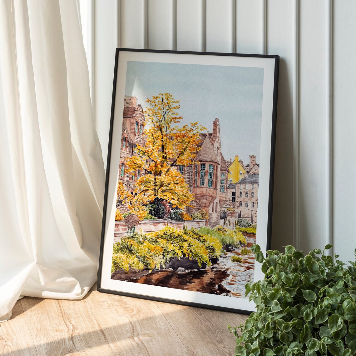 Dean Village, Edinburgh Scotland Landscape Travel Poster - Image 2