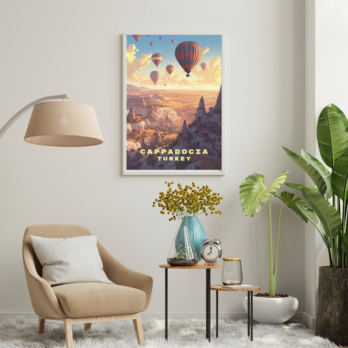 Cappadocia Turkey Hot Air Balloons Over Sunrise Valleys Travel Poster - Image 4