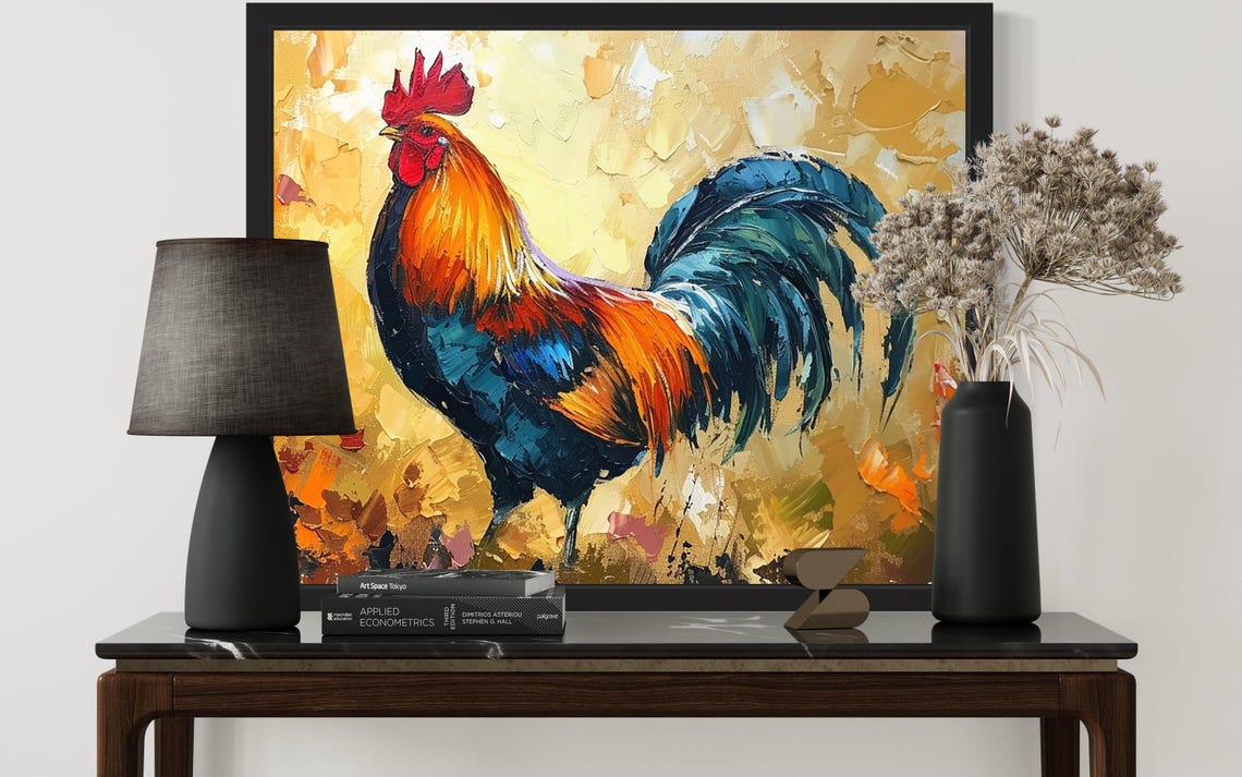 Rooster Abstract Art Print, Poster - Image 3
