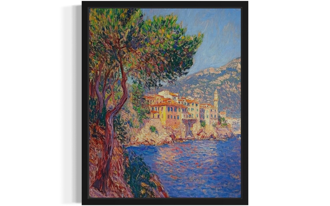 Greece Countries Monet Art Print, Travel Poster