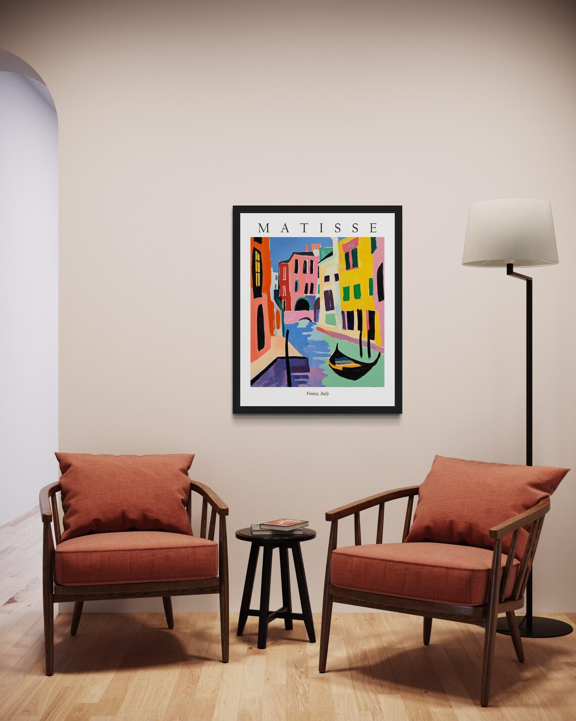 Venice Italy Gondola Canal Colorful Buildings Fauvist Travel Poster - Image 2