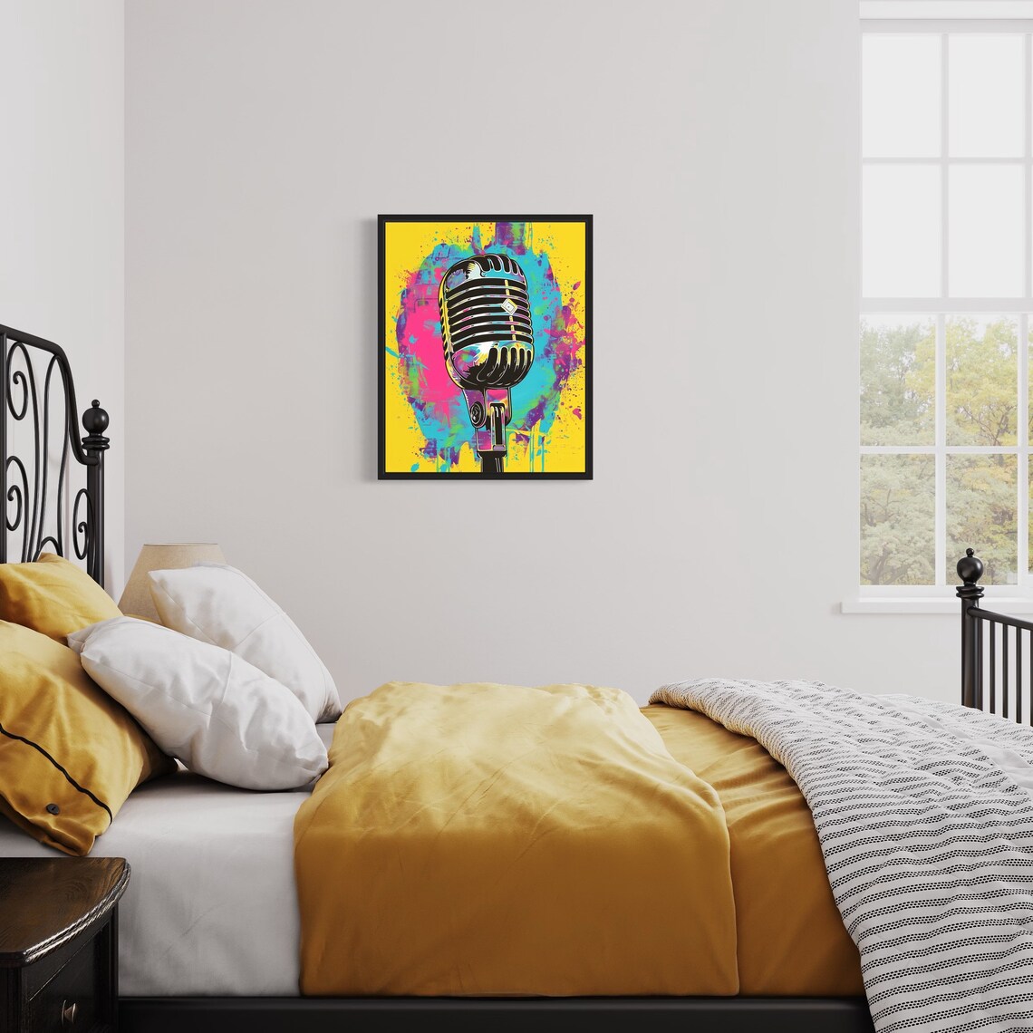 Microphone Pop Art, Retro Vintage Collection - Image 4