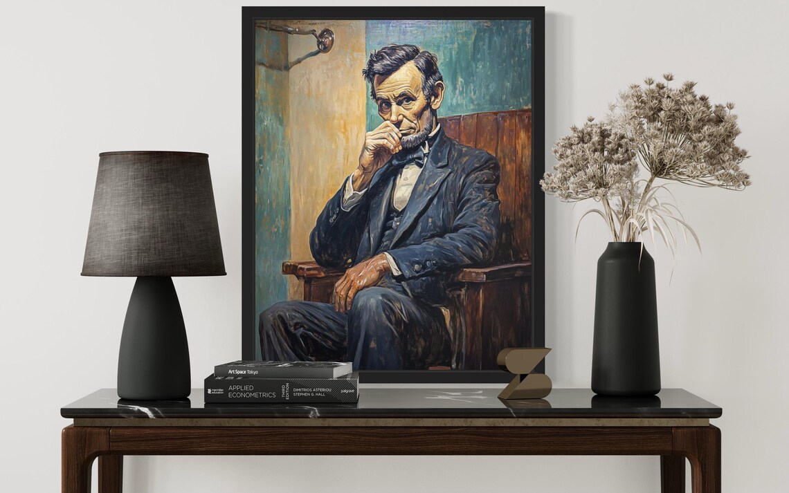 Abraham Lincoln Hold Nose Bathroom Wall Art - Image 3