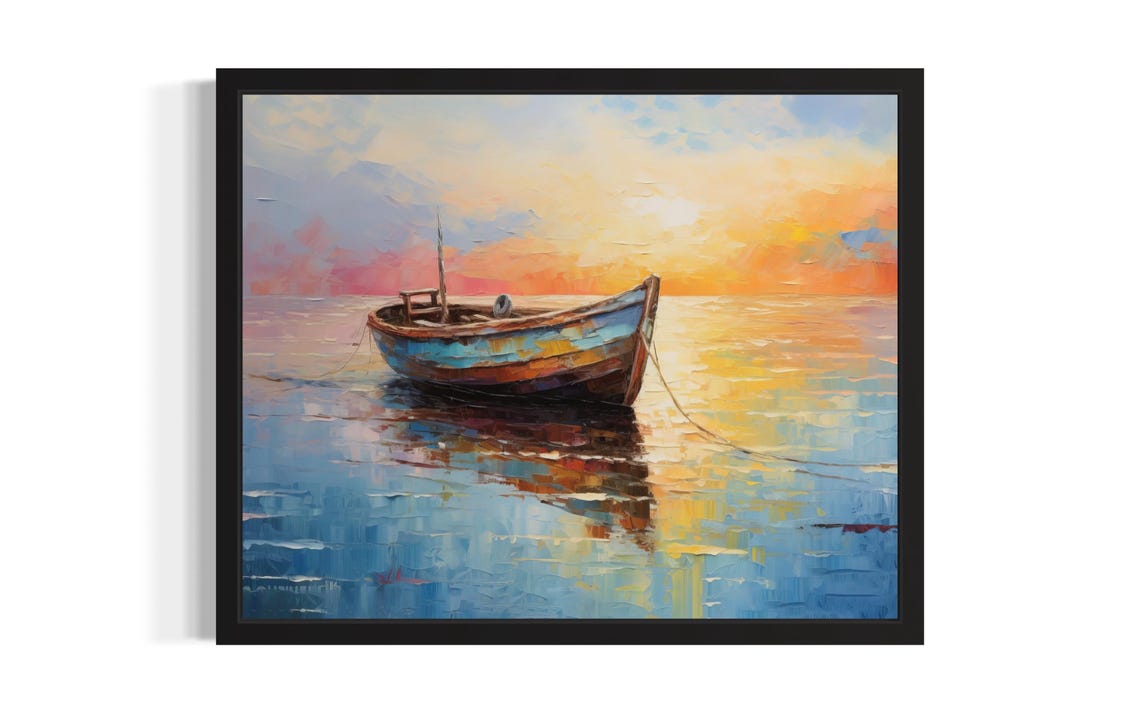 Rowboat Abstract Art Print