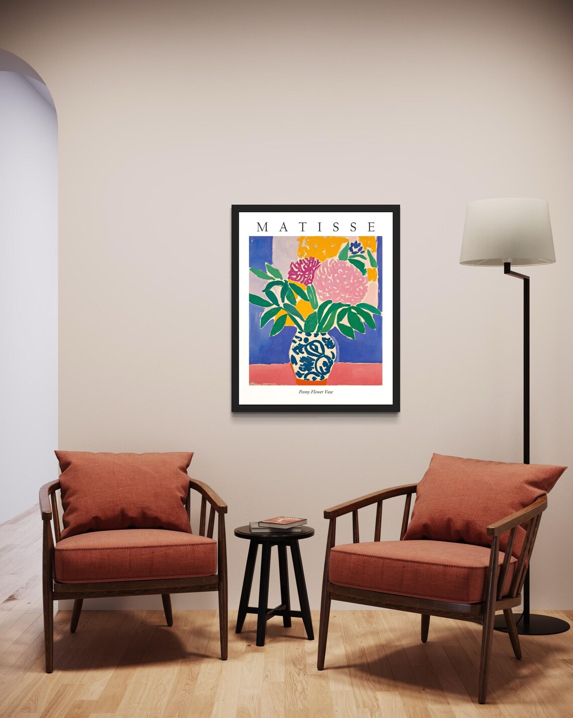 Matisse Style Peony Flower Vase Delicate Fauvist Still Life Poster - Image 3