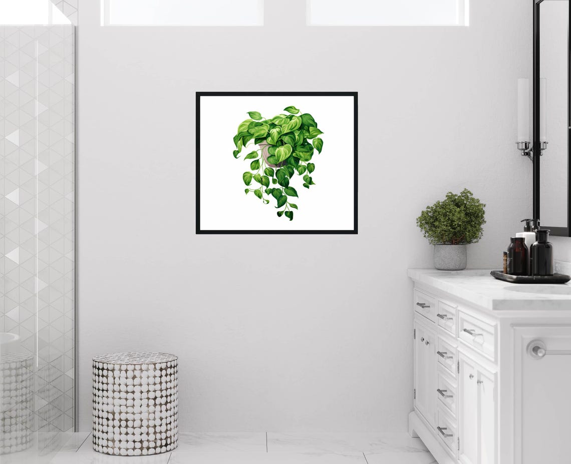 Pothos Plants, Original Paint Artwork - Image 2