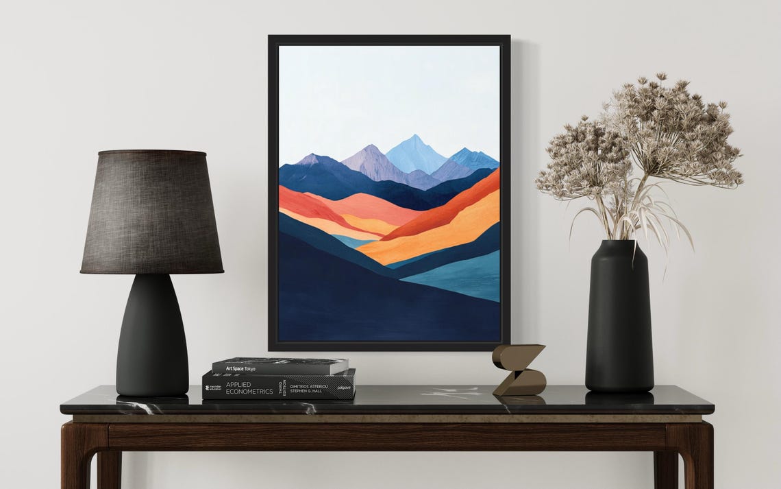 Eastern Sierra Abstract Boho Art Print - Image 2