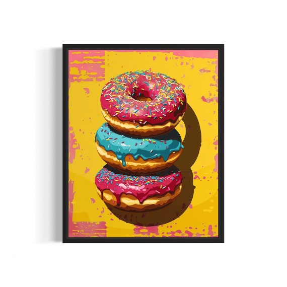 Donut Pop Art, Retro Vintage Collection