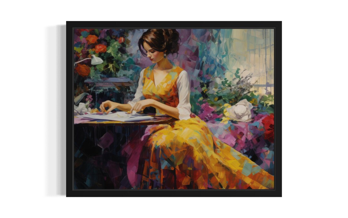 Crafting Abstract Poster Print, Modern Decor