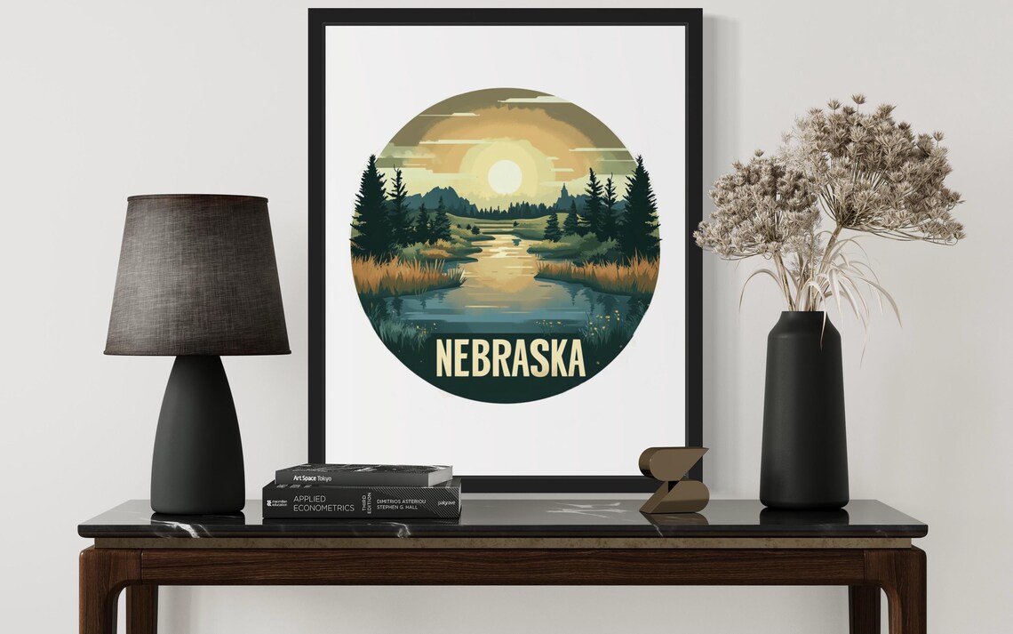 Nebraska Scenery Art Print, Landscape Decor - Image 2